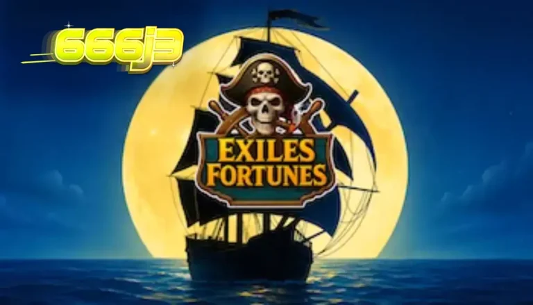 Tampilan visual slot Exiles Fortunes dengan tema bajak laut dan fitur bonus yang menarik